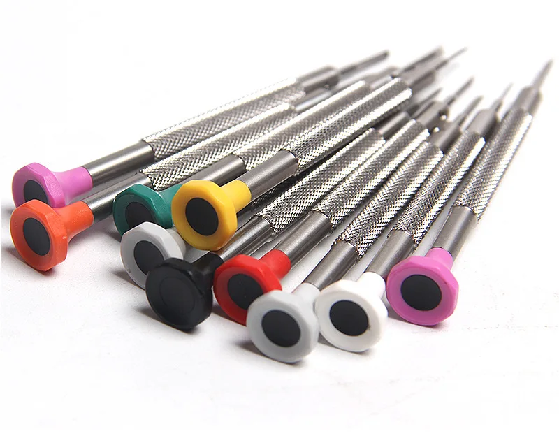 0.6-2.0mm Precision Screwdriver Watch Jewelry Repair Tool Set Stainless Steel Flat Cross Screwdrivers for Watchmaker Jeweler