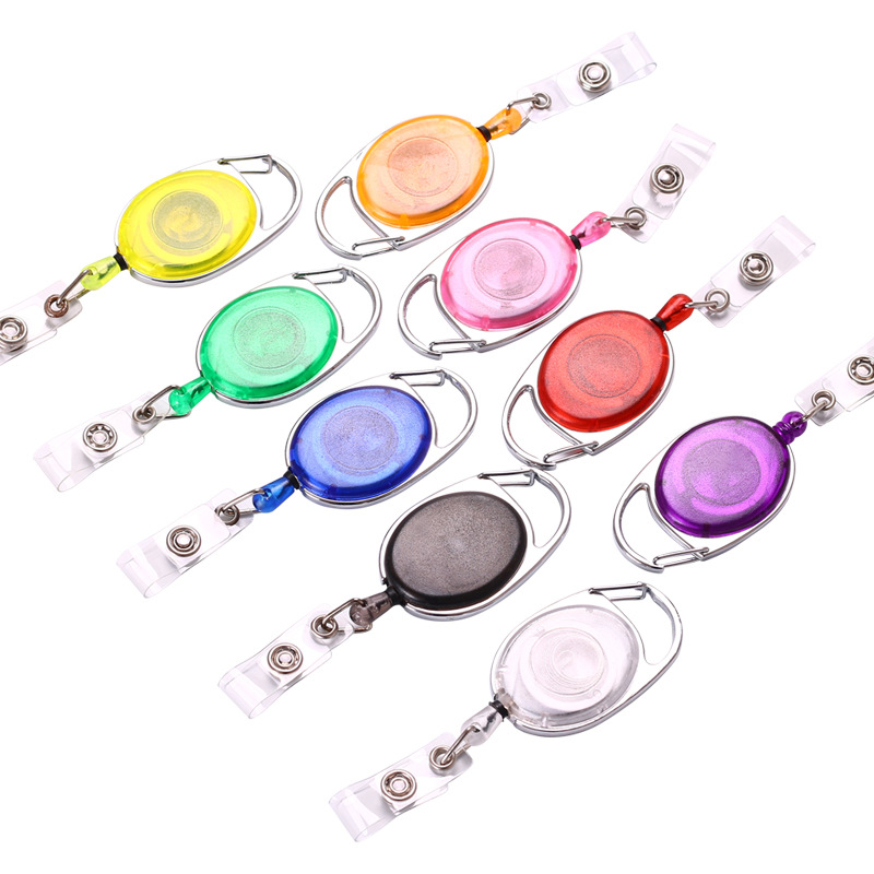 Transparent Card Holder Nurse Retractable Badge Reel Clip Business Card Holde Work Lanyard ID Name Card Cover Case Accessories