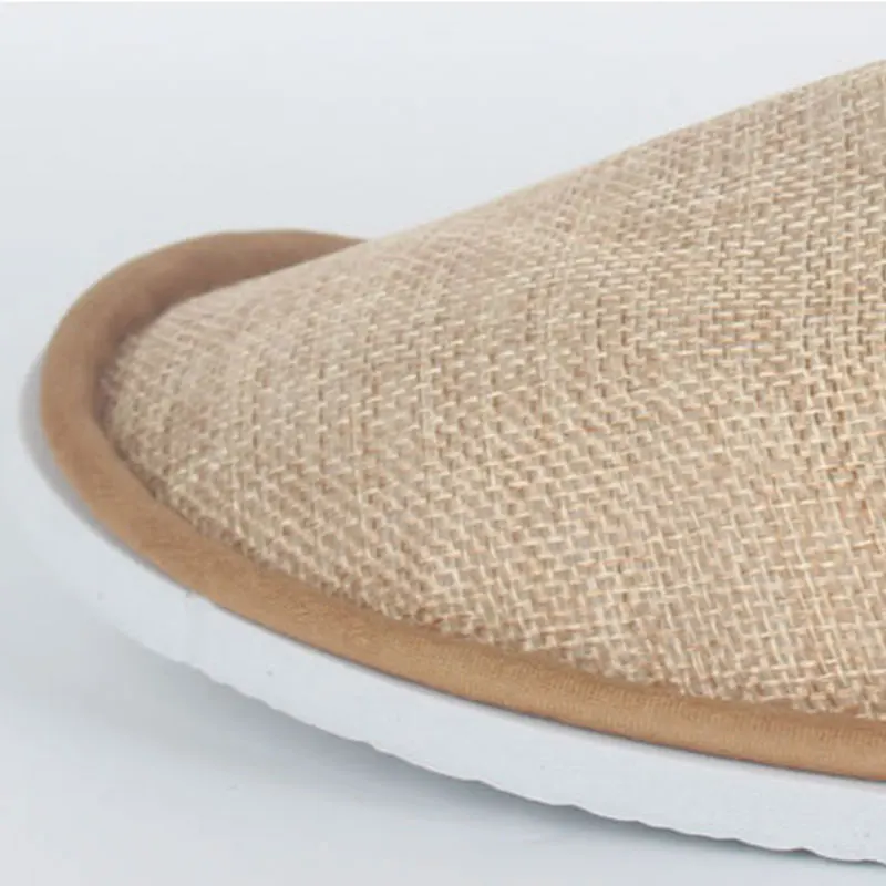 New Casual Unisex Indoor Home Slippers Cotton linen Soft Slippers Autumn Winter Flip Slops Women Men Linen Slides Slippers