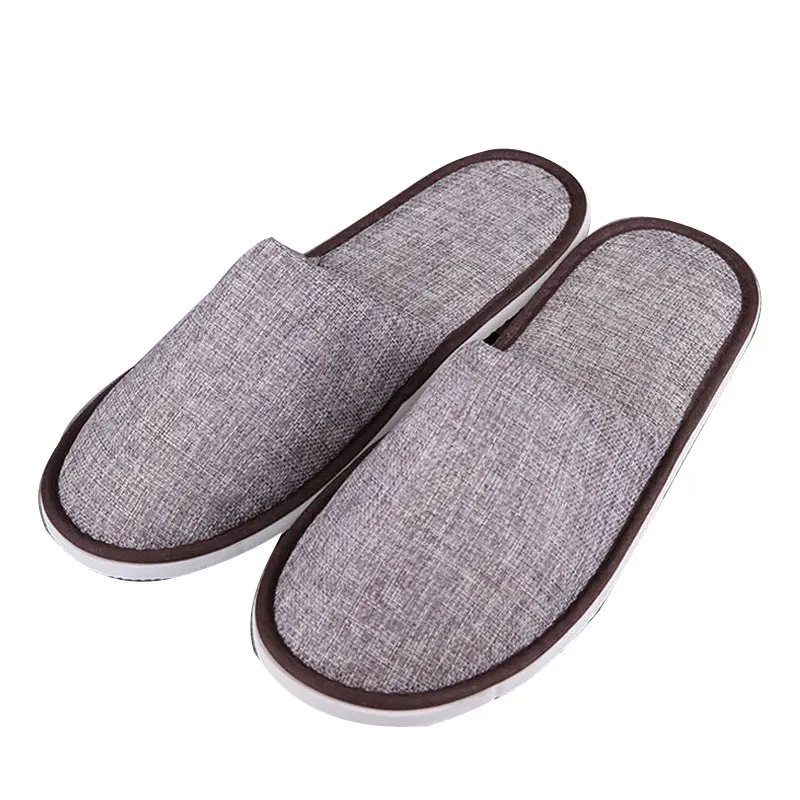 New Casual Unisex Indoor Home Slippers Cotton linen Soft Slippers Autumn Winter Flip Slops Women Men Linen Slides Slippers