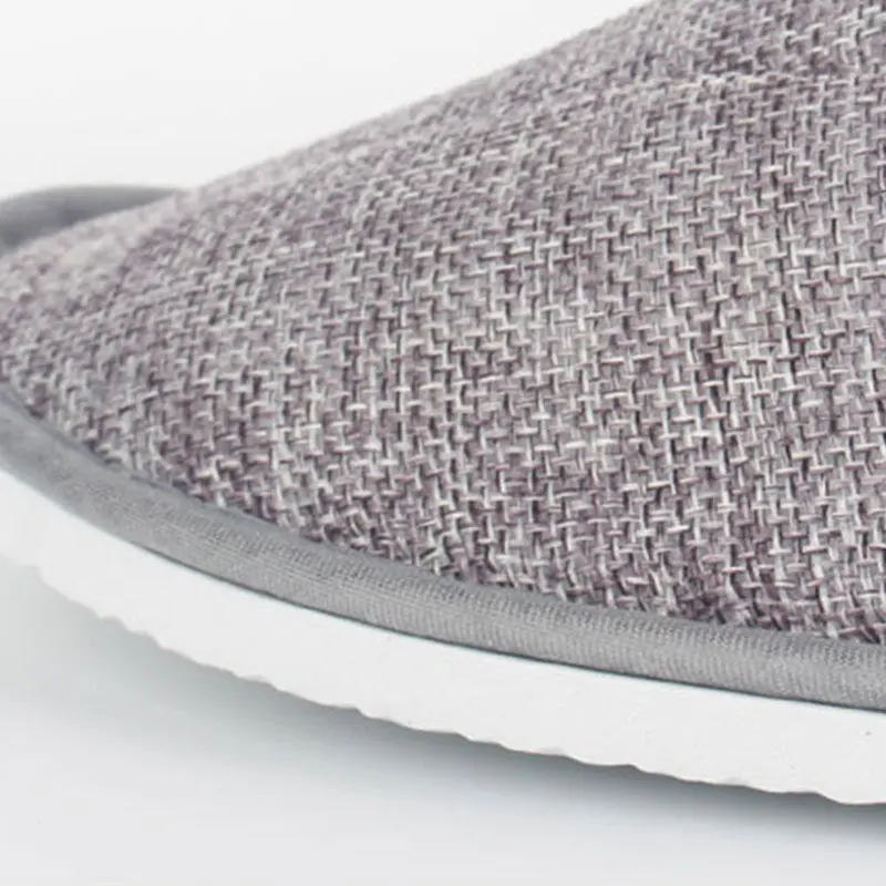 New Casual Unisex Indoor Home Slippers Cotton linen Soft Slippers Autumn Winter Flip Slops Women Men Linen Slides Slippers