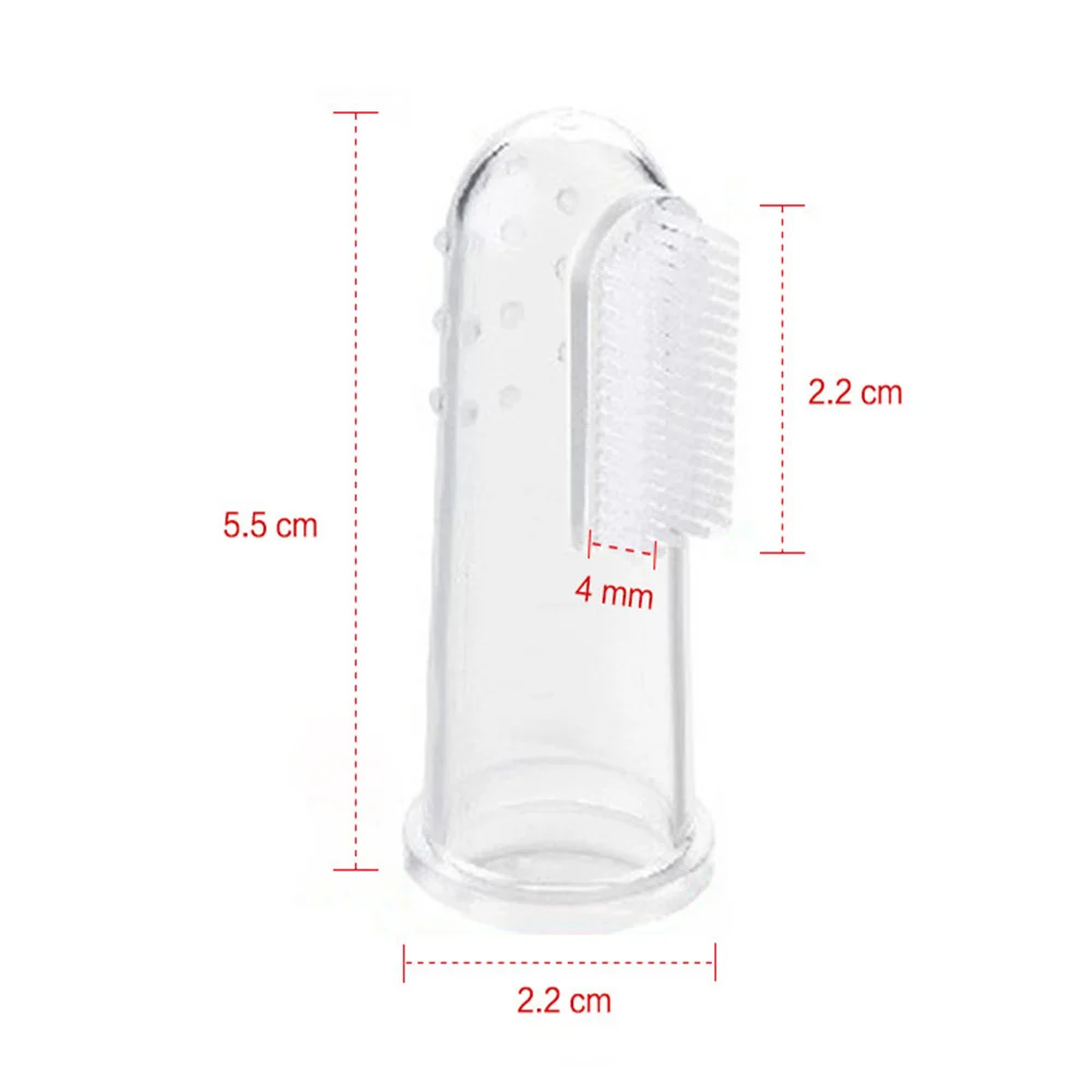 3Pcs Baby Silicone Finger Toothbrush Children Teeth Clear Massage Soft Infant Rubber Cleaning Brush Kid Dental Care Toothbrush