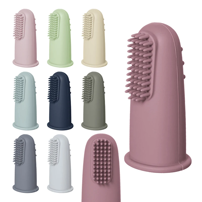 3Pcs Baby Silicone Finger Toothbrush Children Teeth Clear Massage Soft Infant Rubber Cleaning Brush Kid Dental Care Toothbrush
