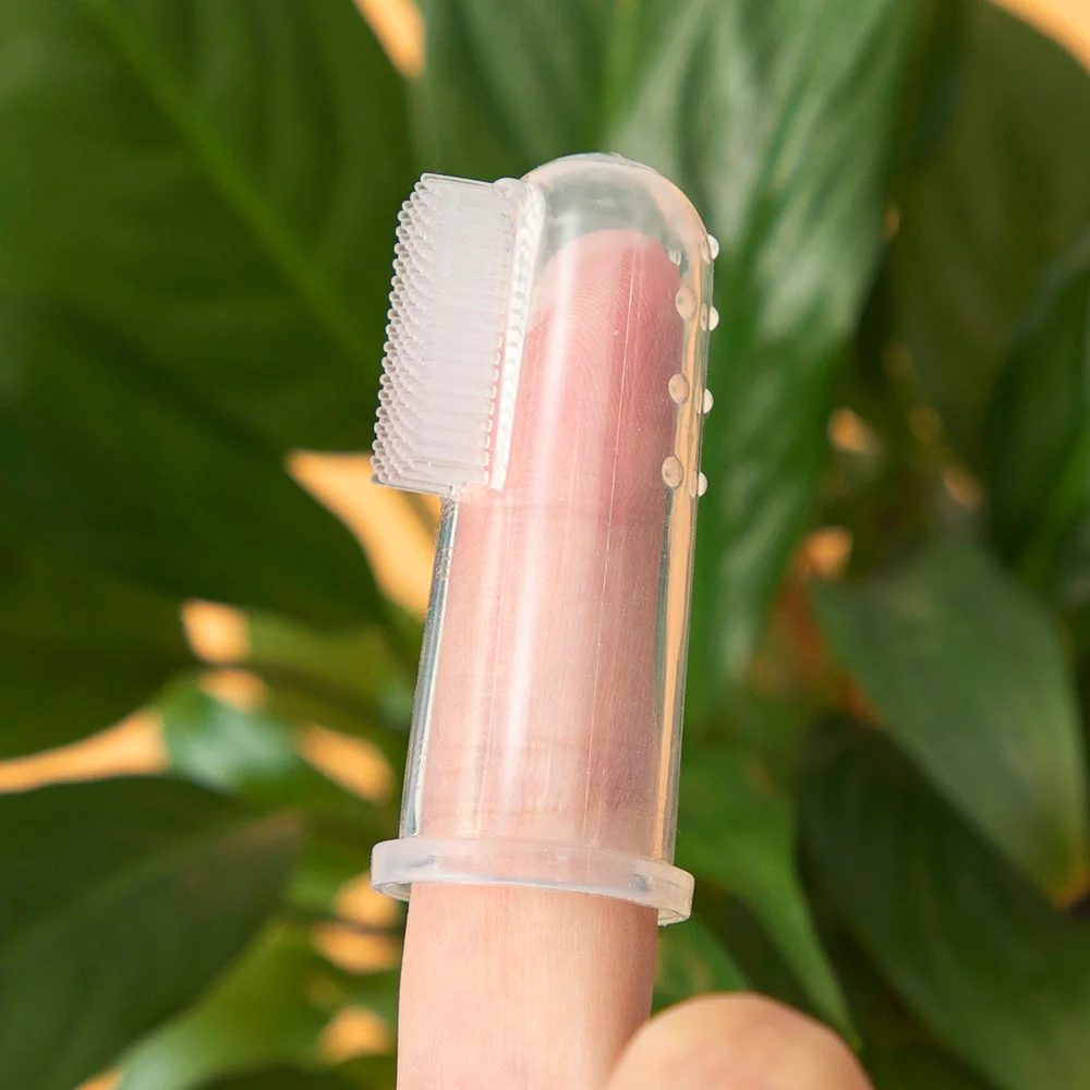 3Pcs Baby Silicone Finger Toothbrush Children Teeth Clear Massage Soft Infant Rubber Cleaning Brush Kid Dental Care Toothbrush