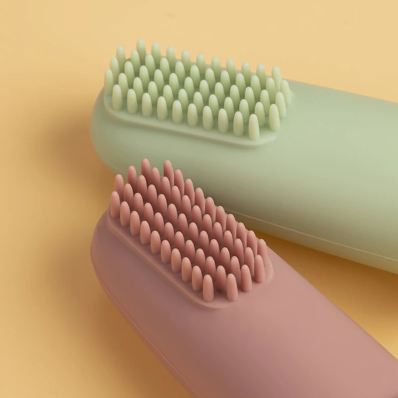 3Pcs Baby Silicone Finger Toothbrush Children Teeth Clear Massage Soft Infant Rubber Cleaning Brush Kid Dental Care Toothbrush
