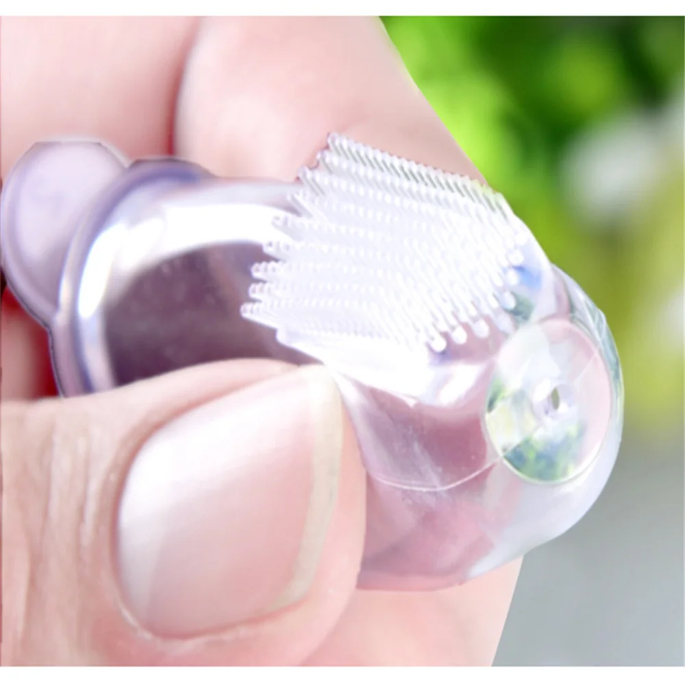 3Pcs Baby Silicone Finger Toothbrush Children Teeth Clear Massage Soft Infant Rubber Cleaning Brush Kid Dental Care Toothbrush