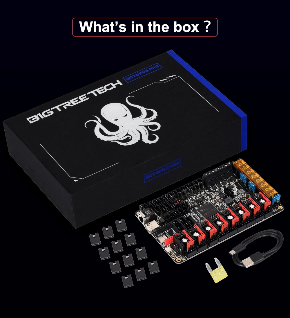 BIGTREETECH Octopus Pro V1.0/1 BTT Motherboard Klipper 3D Printer Accessories TMC2209 TMC5160 Pro Ender 3 Upgard Voron 2.4 Board
