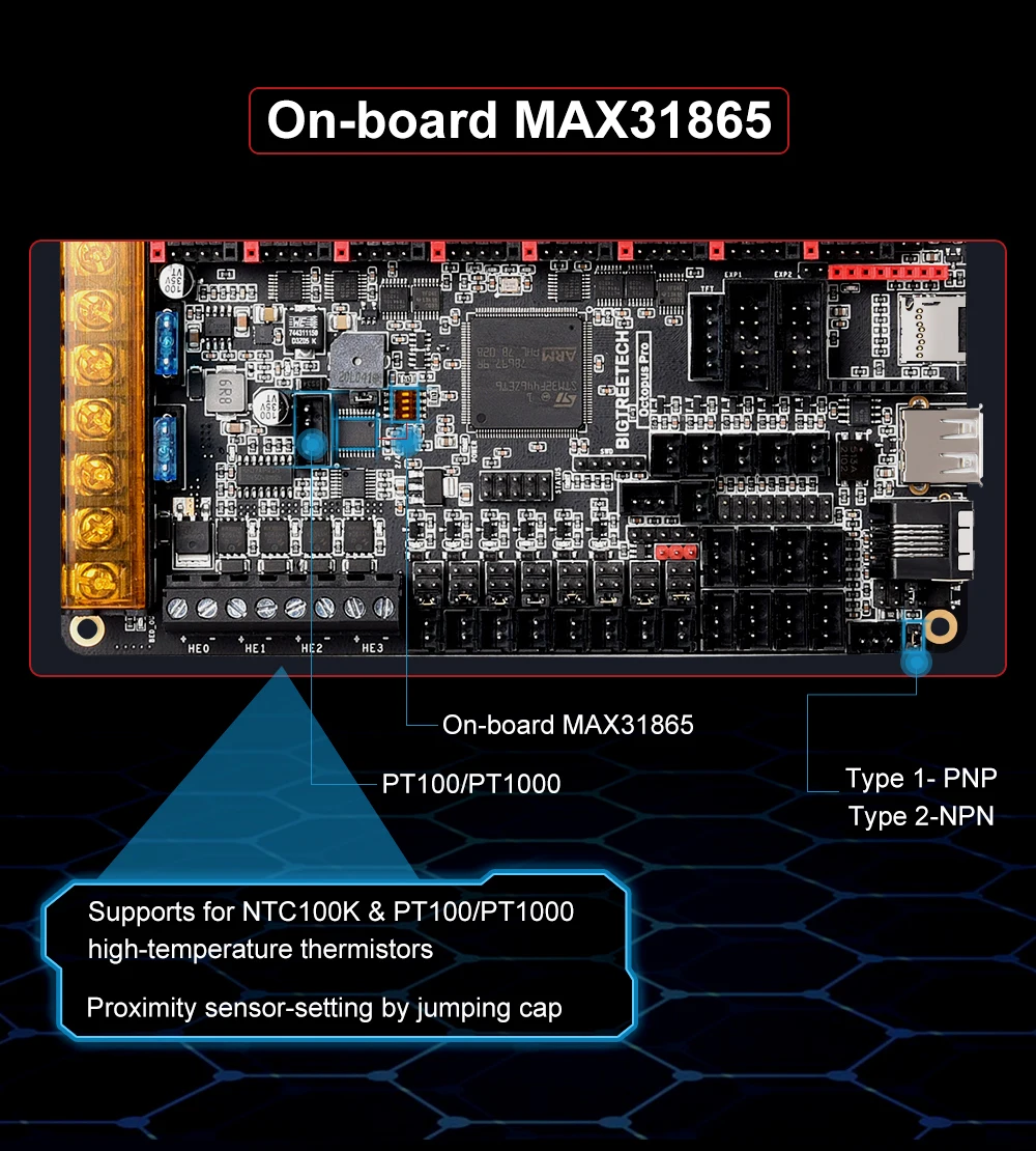 BIGTREETECH Octopus Pro V1.0/1 BTT Motherboard Klipper 3D Printer Accessories TMC2209 TMC5160 Pro Ender 3 Upgard Voron 2.4 Board