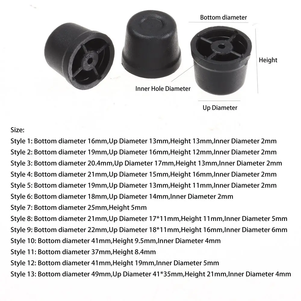 10pcs New 13 Styles DIY Craft Black Bag Replacement Luggage Feet Pads Suitcase Stand Feet Plastic Stud