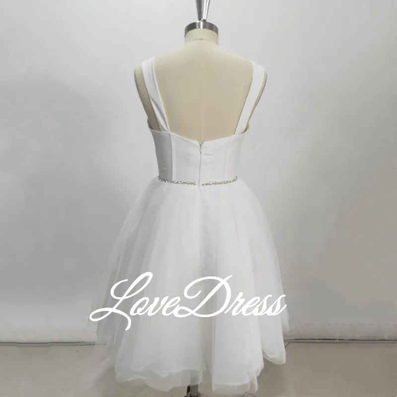 LoveDress Sexy A-Line Sweetheart Short Wedding Dress 2026 Backless Tulle Bride Gown Sleeveless Zipper Real Photos Customized