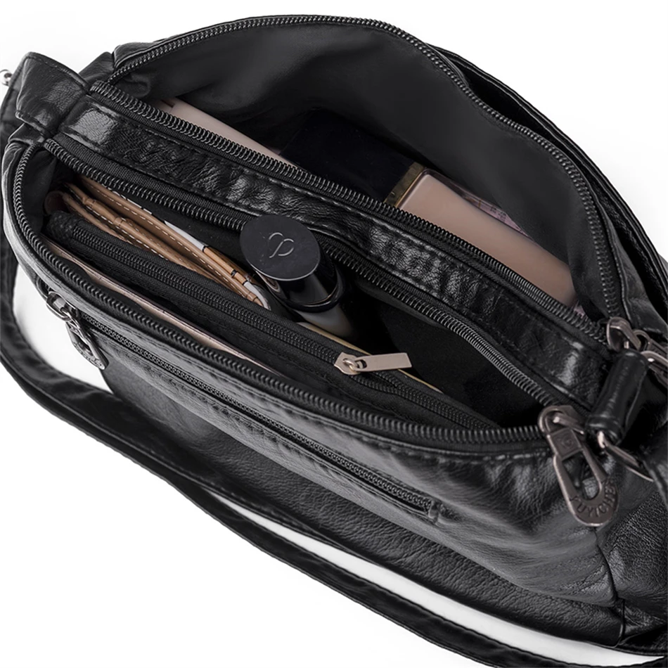 Fashion All-match Solid Color Messenger Bag High Capacity Womens Shoulder Bags 2021 New High Quality Pu Leather Women Handbag