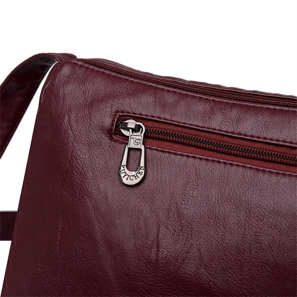 Fashion All-match Solid Color Messenger Bag High Capacity Womens Shoulder Bags 2021 New High Quality Pu Leather Women Handbag