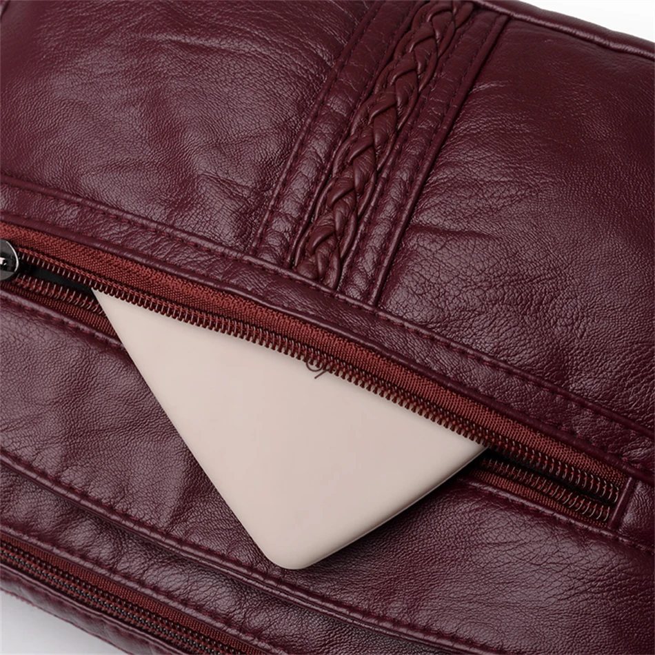 Fashion All-match Solid Color Messenger Bag High Capacity Womens Shoulder Bags 2021 New High Quality Pu Leather Women Handbag