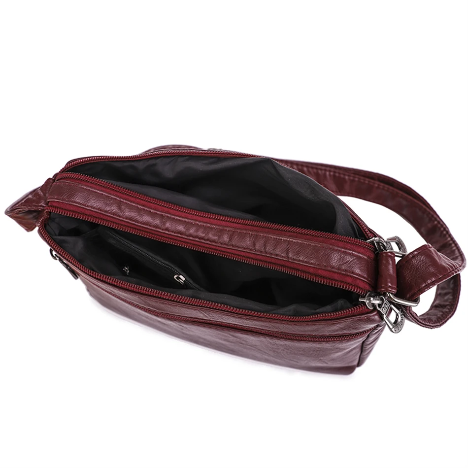 Fashion All-match Solid Color Messenger Bag High Capacity Womens Shoulder Bags 2021 New High Quality Pu Leather Women Handbag