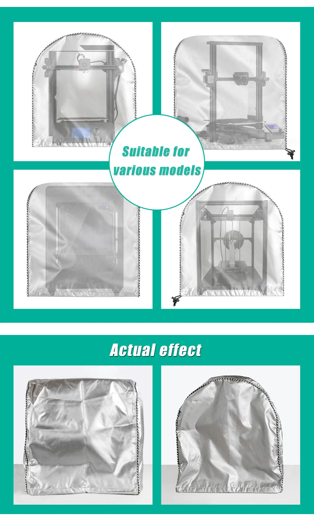 3D Printer Enclosure, Covers Soundproof Dustproof Heating Tent for 3D Printing Room Compatible with Ender 3