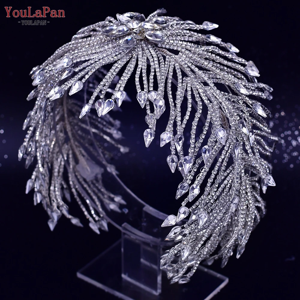 YouLaPan HP399 Vintage Bridal Crown And Tiara Shining Crystal Wedding Headband Bridal Hair Accessories Luxury Wedding Jewelry