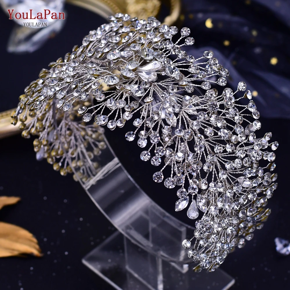 YouLaPan HP399 Vintage Bridal Crown And Tiara Shining Crystal Wedding Headband Bridal Hair Accessories Luxury Wedding Jewelry