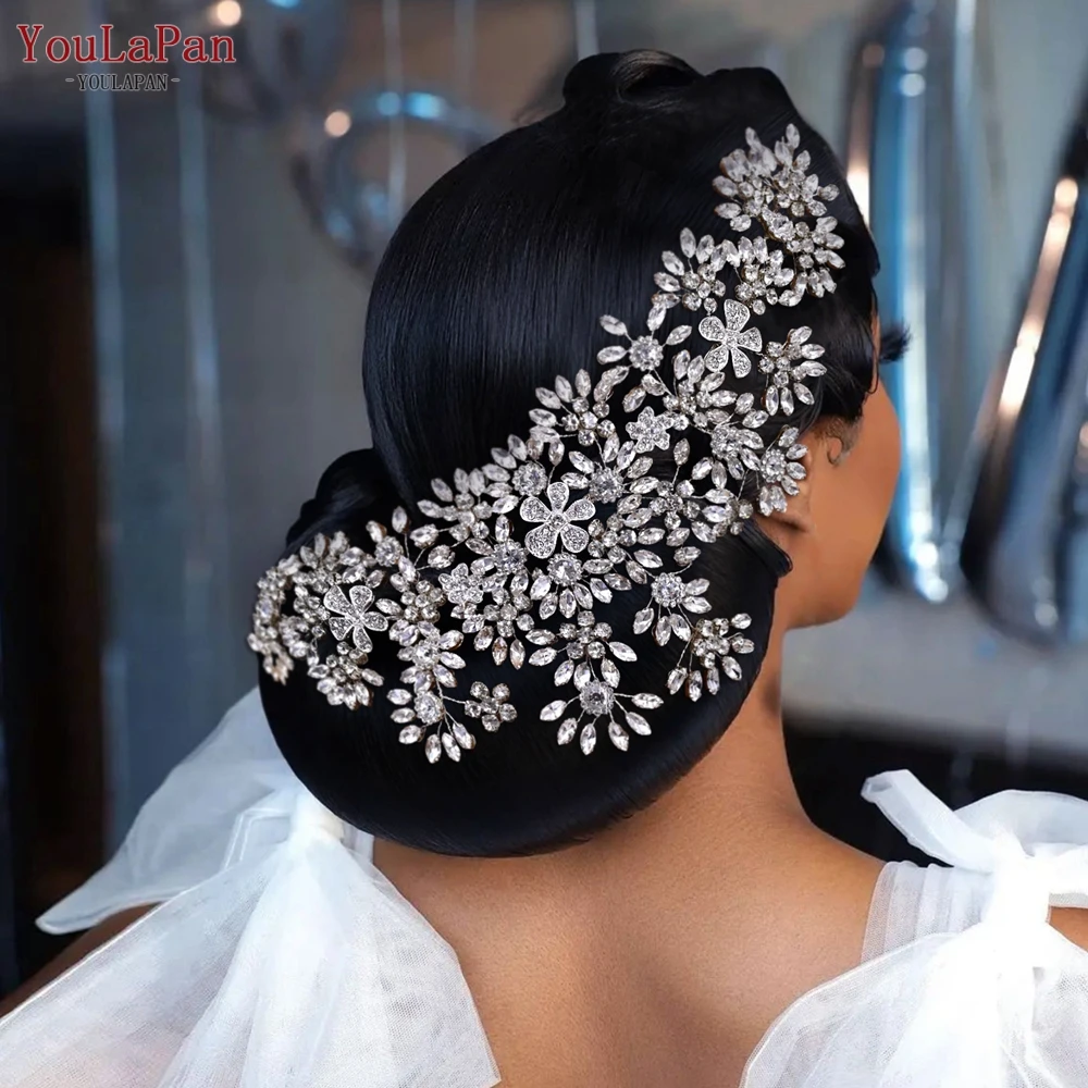 YouLaPan HP399 Vintage Bridal Crown And Tiara Shining Crystal Wedding Headband Bridal Hair Accessories Luxury Wedding Jewelry