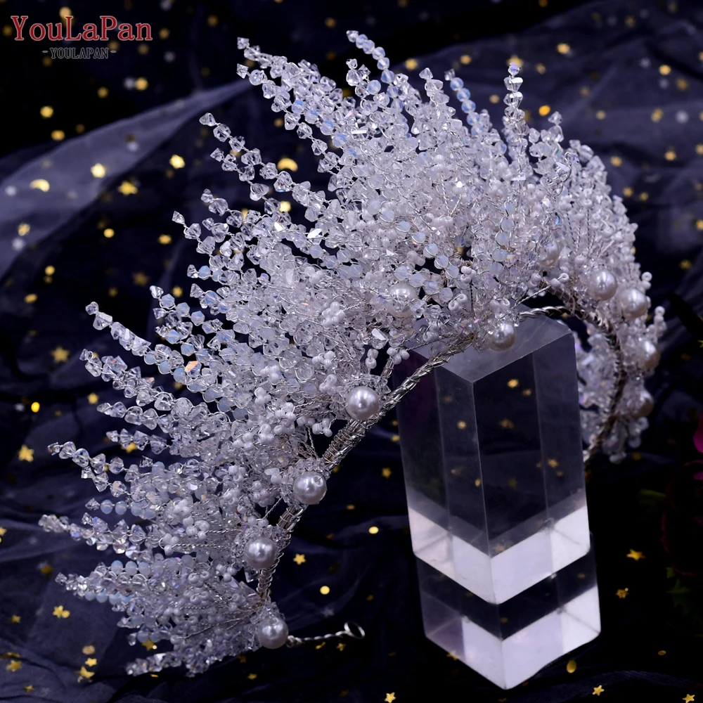 YouLaPan HP399 Vintage Bridal Crown And Tiara Shining Crystal Wedding Headband Bridal Hair Accessories Luxury Wedding Jewelry