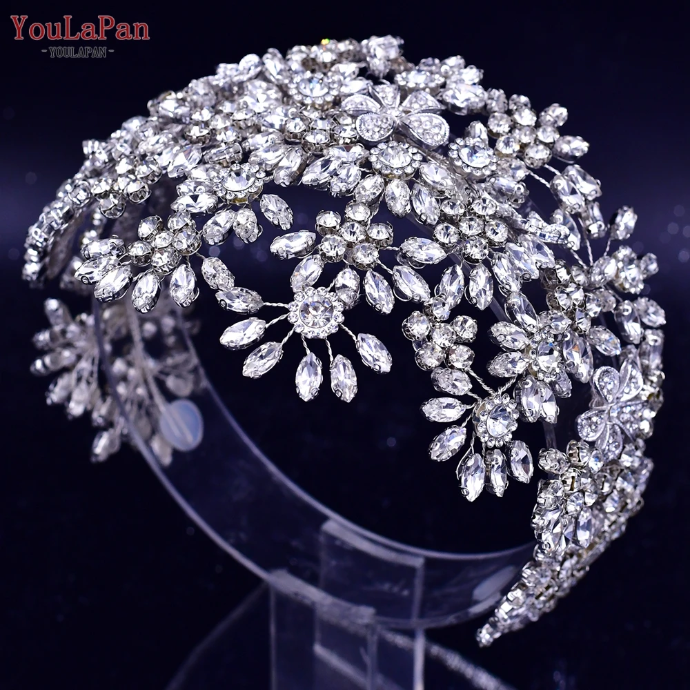 YouLaPan HP399 Vintage Bridal Crown And Tiara Shining Crystal Wedding Headband Bridal Hair Accessories Luxury Wedding Jewelry
