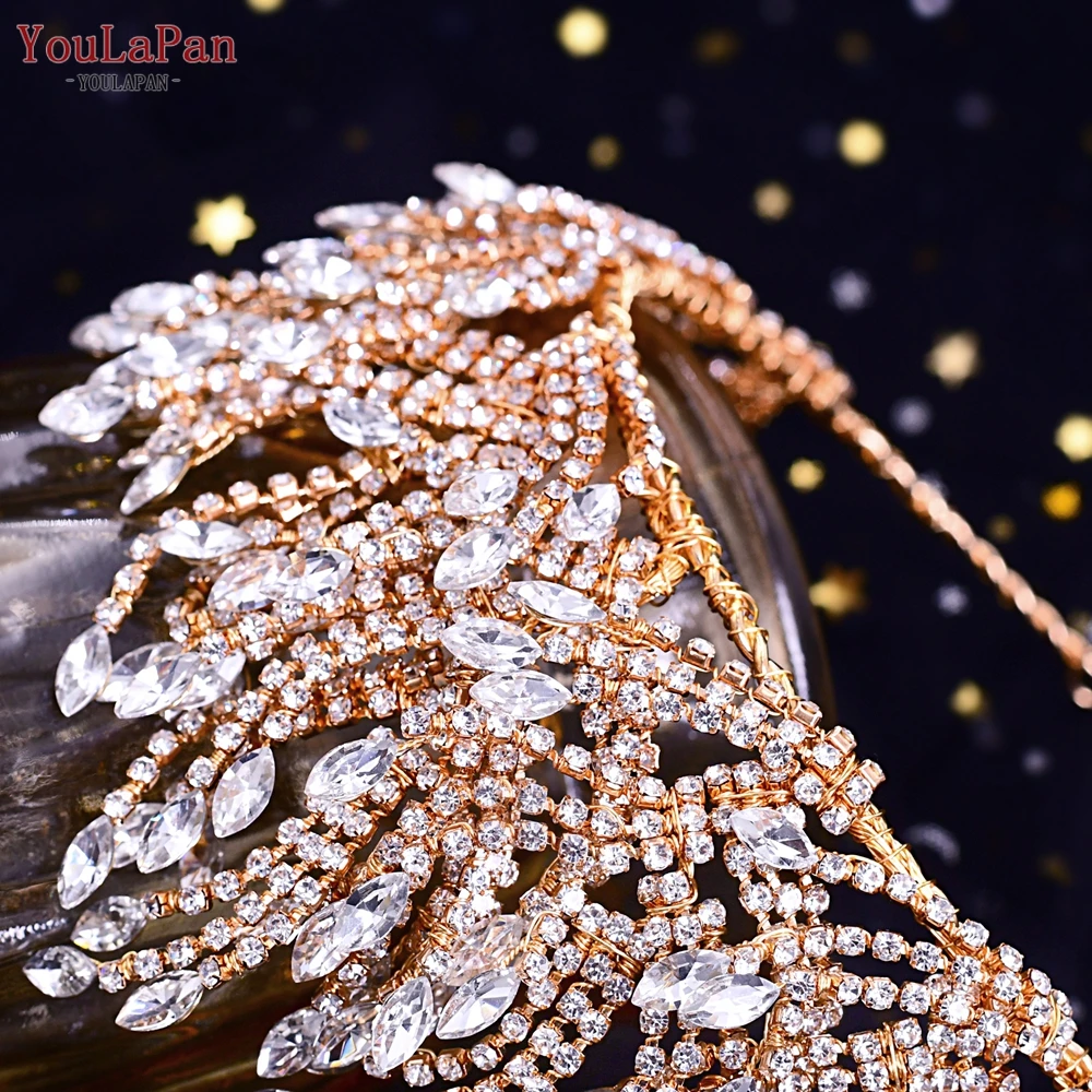 YouLaPan HP399 Vintage Bridal Crown And Tiara Shining Crystal Wedding Headband Bridal Hair Accessories Luxury Wedding Jewelry