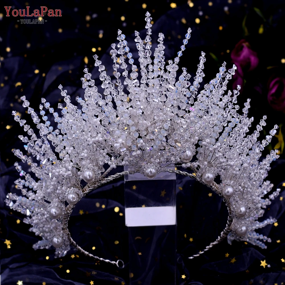 YouLaPan HP399 Vintage Bridal Crown And Tiara Shining Crystal Wedding Headband Bridal Hair Accessories Luxury Wedding Jewelry