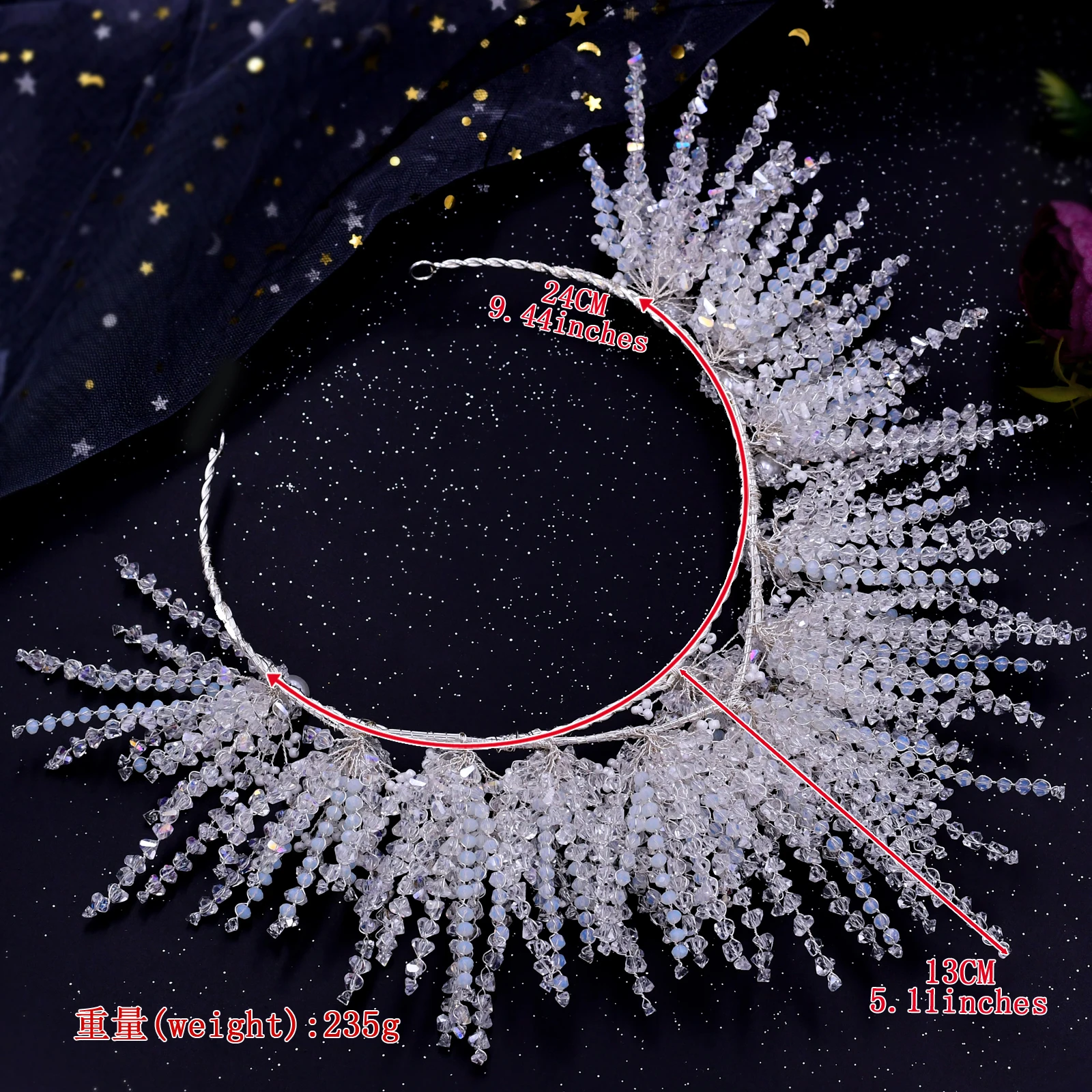 YouLaPan HP399 Vintage Bridal Crown And Tiara Shining Crystal Wedding Headband Bridal Hair Accessories Luxury Wedding Jewelry