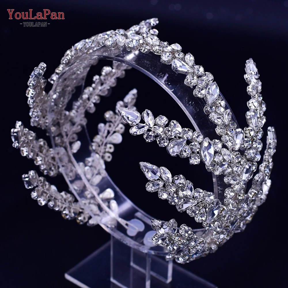 YouLaPan HP399 Vintage Bridal Crown And Tiara Shining Crystal Wedding Headband Bridal Hair Accessories Luxury Wedding Jewelry