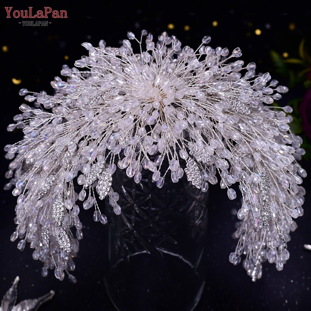 YouLaPan HP399 Vintage Bridal Crown And Tiara Shining Crystal Wedding Headband Bridal Hair Accessories Luxury Wedding Jewelry