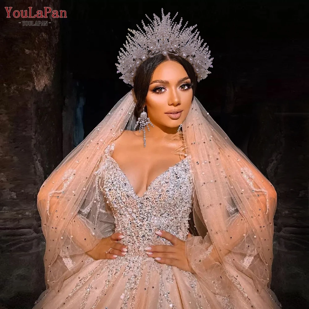 YouLaPan HP399 Vintage Bridal Crown And Tiara Shining Crystal Wedding Headband Bridal Hair Accessories Luxury Wedding Jewelry