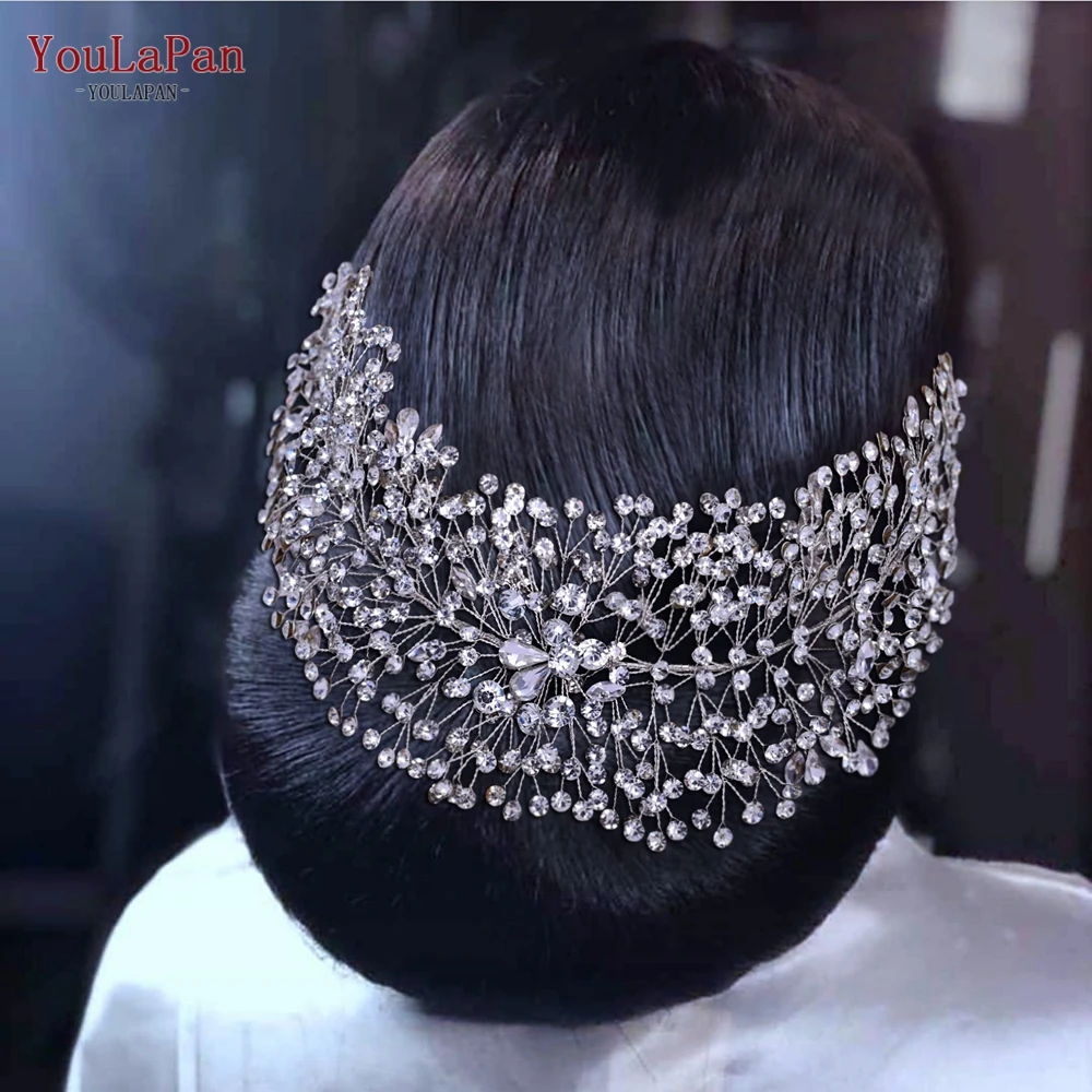 YouLaPan HP399 Vintage Bridal Crown And Tiara Shining Crystal Wedding Headband Bridal Hair Accessories Luxury Wedding Jewelry