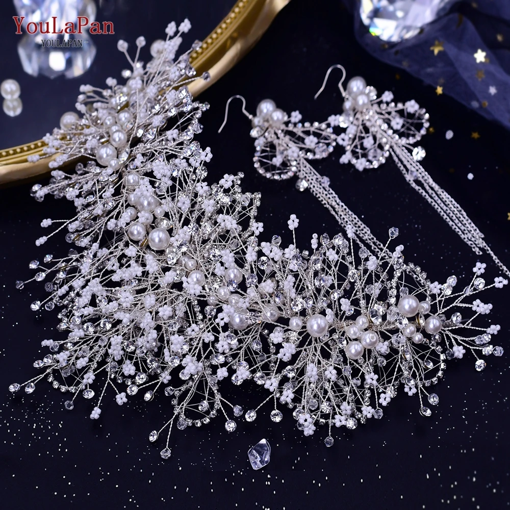 YouLaPan HP399 Vintage Bridal Crown And Tiara Shining Crystal Wedding Headband Bridal Hair Accessories Luxury Wedding Jewelry