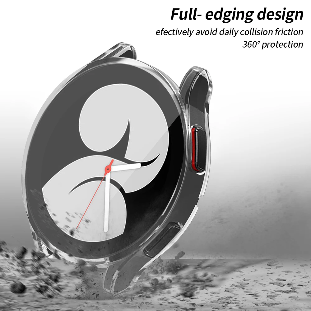 Watch Case for Samsung Galaxy Watch 4/5/6 40mm 44mm Screen Protector TPU All-Around Bumper Protective Cover for Watch 6 40mm44mm