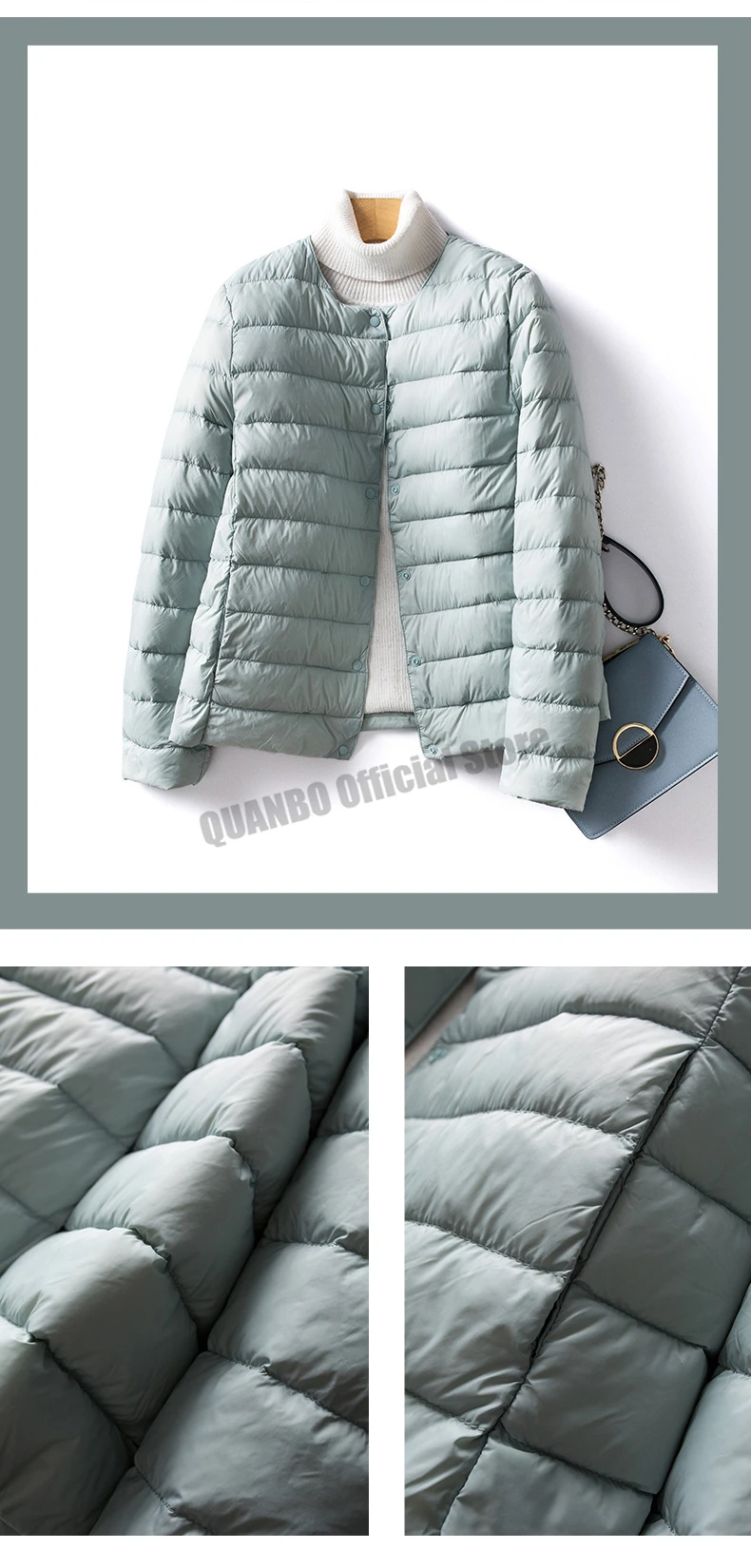 Women Liner Duck Down Jacket O-neck Variable V-neck 2024 New Female Winter Keep Warm Collarless Ultralight Quilted Puffer Coat