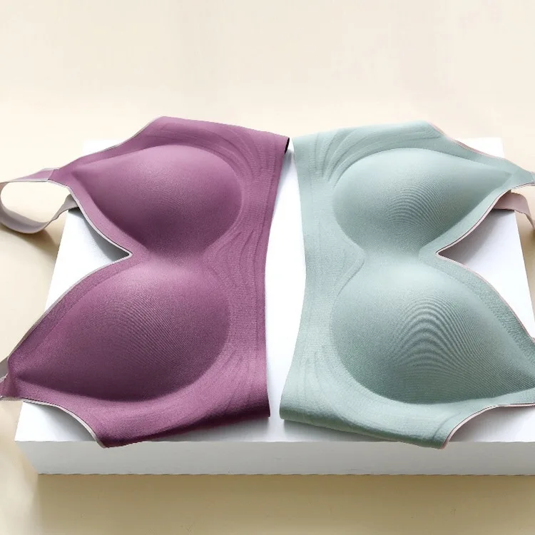 Plus Size Women's Underwear Seamless Sexy No Steel Ring Bra Push-Ups Comfortable Close-Fitting Shockproof