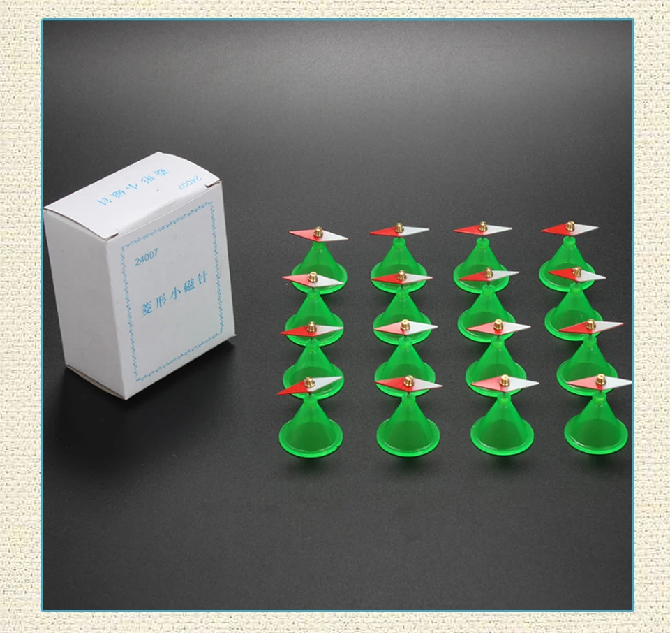 16 Pieces Physical Experimental Equipment Instrument Electromagnetism Rhombus Small Diamond-Shaped Magnetic Needle