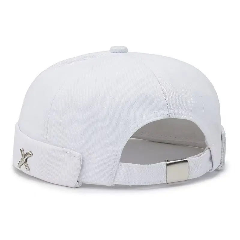 Spring New X Logo Melon Skin Hat Unisex Polyester Fiber Dome Hat Fashionable Street Style Beanie Sailor Landlord Hats