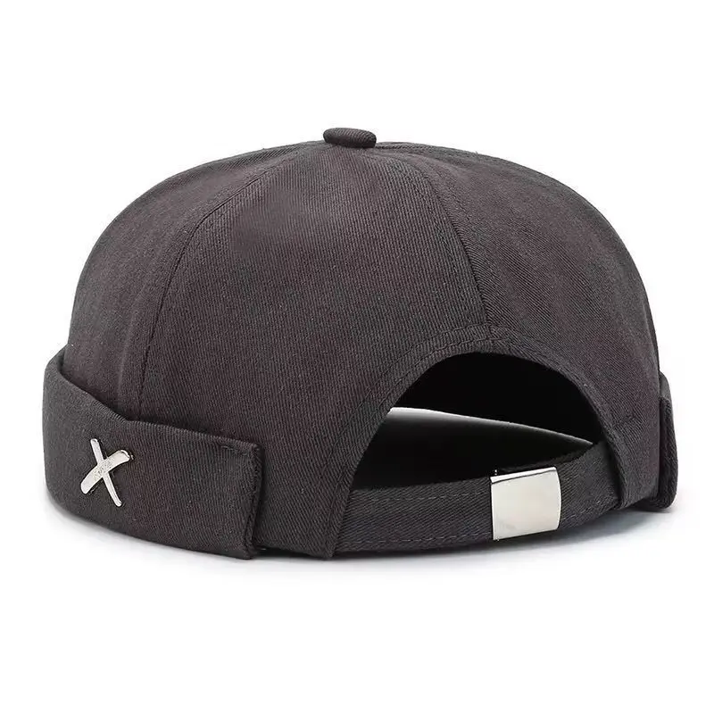 Spring New X Logo Melon Skin Hat Unisex Polyester Fiber Dome Hat Fashionable Street Style Beanie Sailor Landlord Hats
