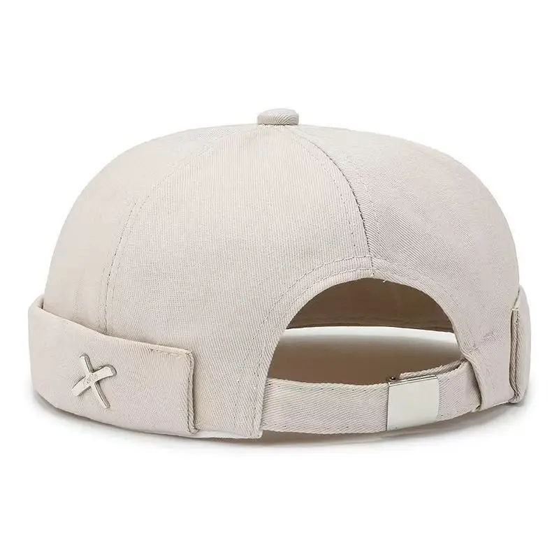 Spring New X Logo Melon Skin Hat Unisex Polyester Fiber Dome Hat Fashionable Street Style Beanie Sailor Landlord Hats