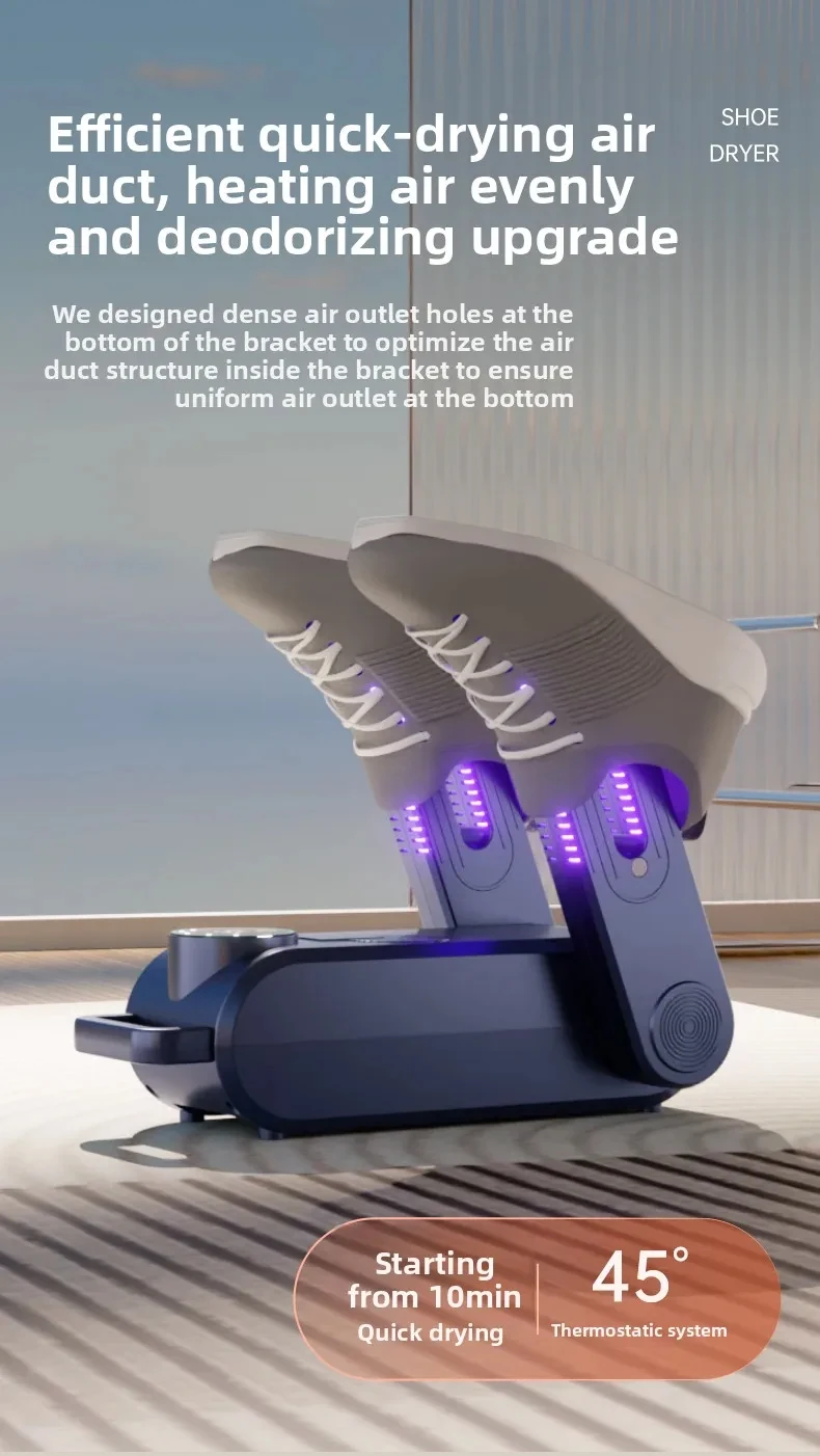 Intelligent Timer Shoe Dryer, Ultraviolet Sterilization And Deodorization Dryer, Foldable Quick-Drying Heater, Household Product