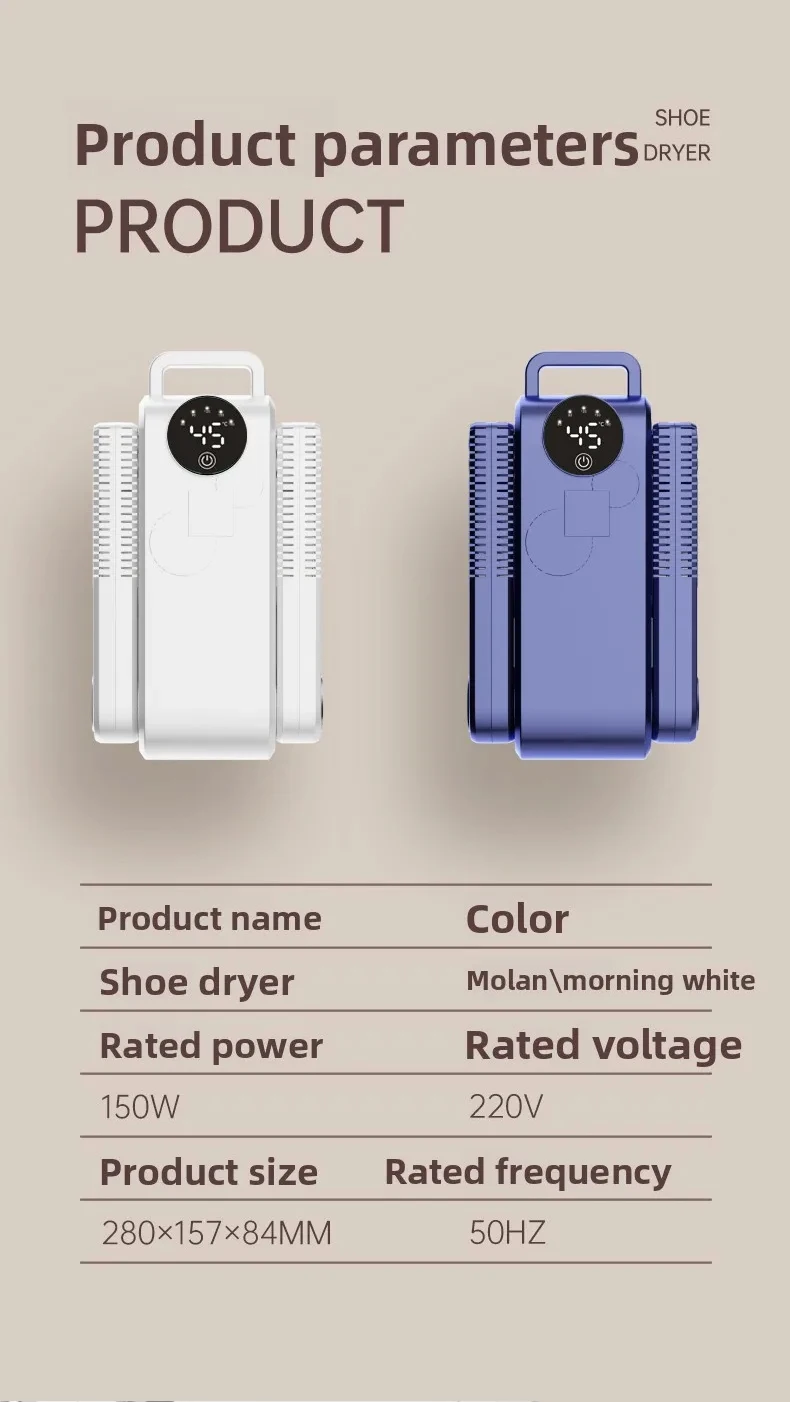 Intelligent Timer Shoe Dryer, Ultraviolet Sterilization And Deodorization Dryer, Foldable Quick-Drying Heater, Household Product