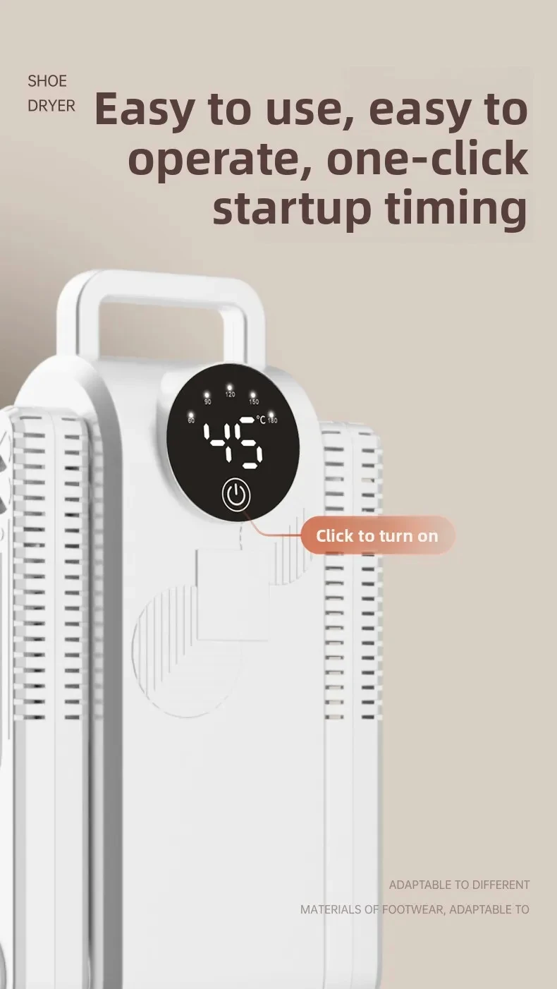 Intelligent Timer Shoe Dryer, Ultraviolet Sterilization And Deodorization Dryer, Foldable Quick-Drying Heater, Household Product