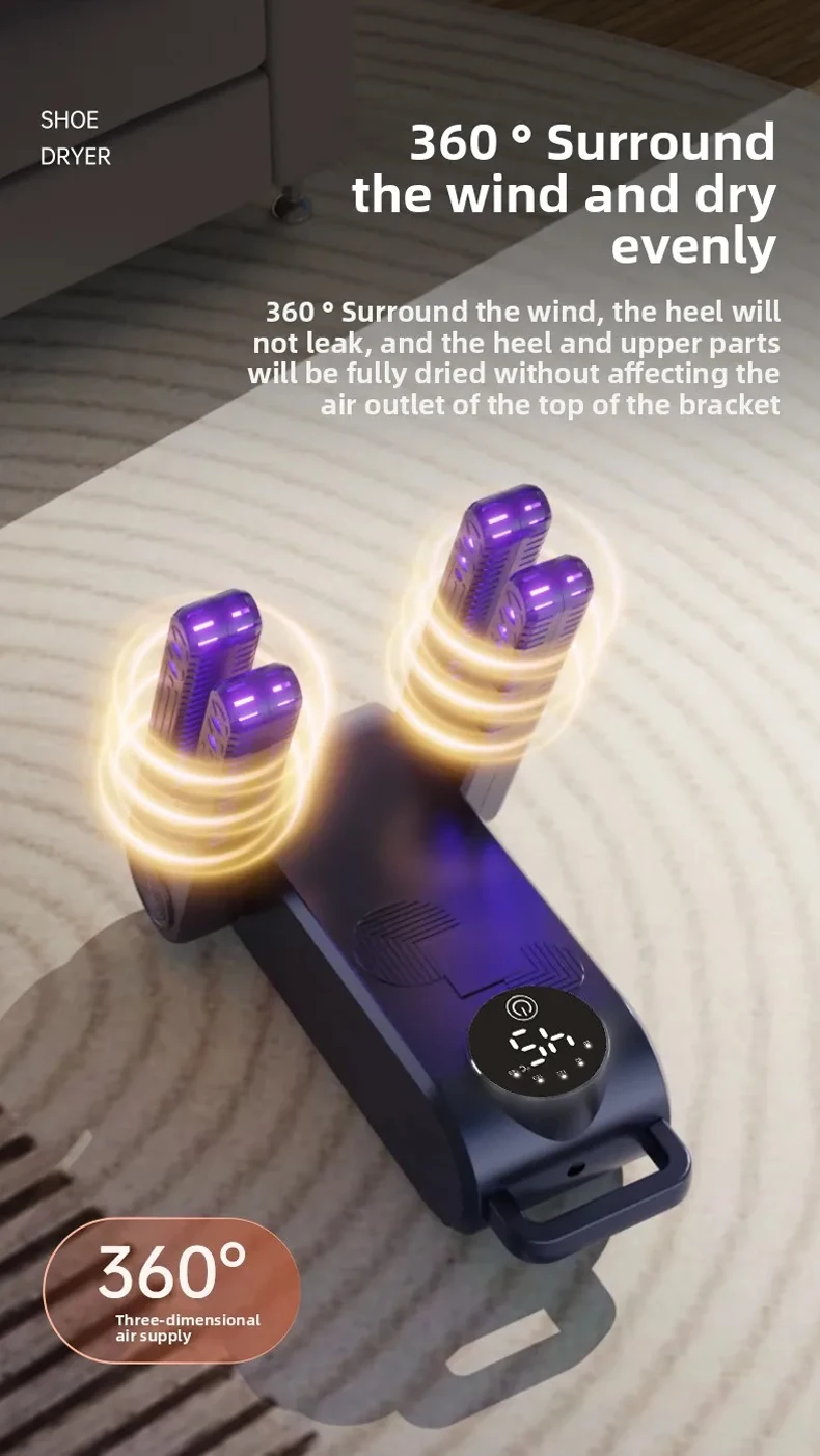 Intelligent Timer Shoe Dryer, Ultraviolet Sterilization And Deodorization Dryer, Foldable Quick-Drying Heater, Household Product