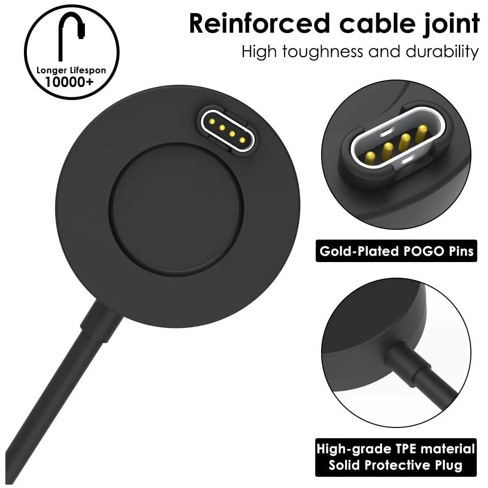 Charger For Garmin Vivoactive 5/6,Forerunner 55/165/265/965,Fenix 8/7/6 Charging Base,Suitable for Garmin Watch Charging Cable