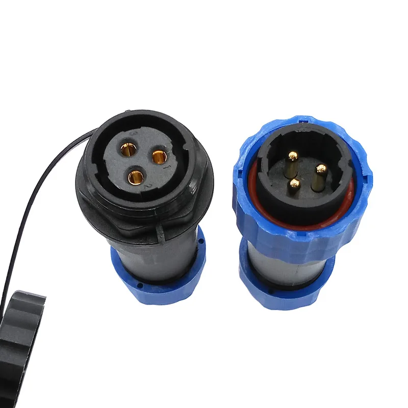 SP20 Straight Waterproof Connector 2/3/4/5/6/7/8/9/10/12/14 Pin IP68 Industrial Cable Connector