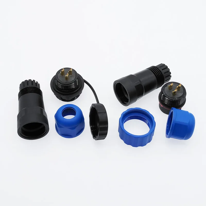 SP20 Straight Waterproof Connector 2/3/4/5/6/7/8/9/10/12/14 Pin IP68 Industrial Cable Connector