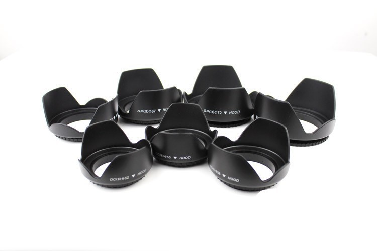 Universal Lens Hood 49mm 52mm 58mm 55mm 62mm 67mm 72mm 77mm 82mm Screw-in Tulip Petal Flower Filter Thread Camera Lente Protect