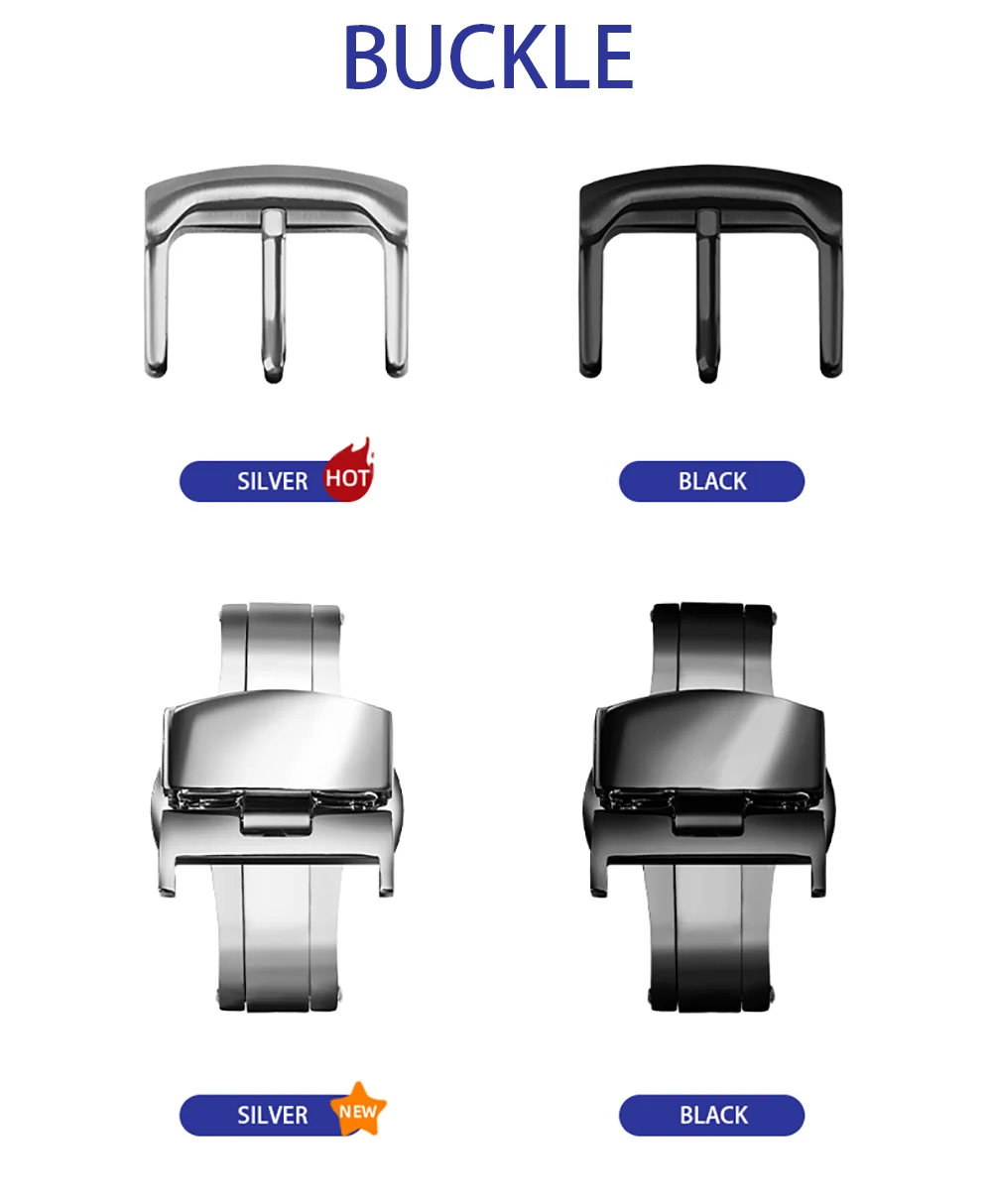 Genuine Leather Watchband For CITIZEN Blue Angel Watch AT8020-54L/8020-03L/JY8078 Curved End Watches Bracelet Strap 22mm 23mm