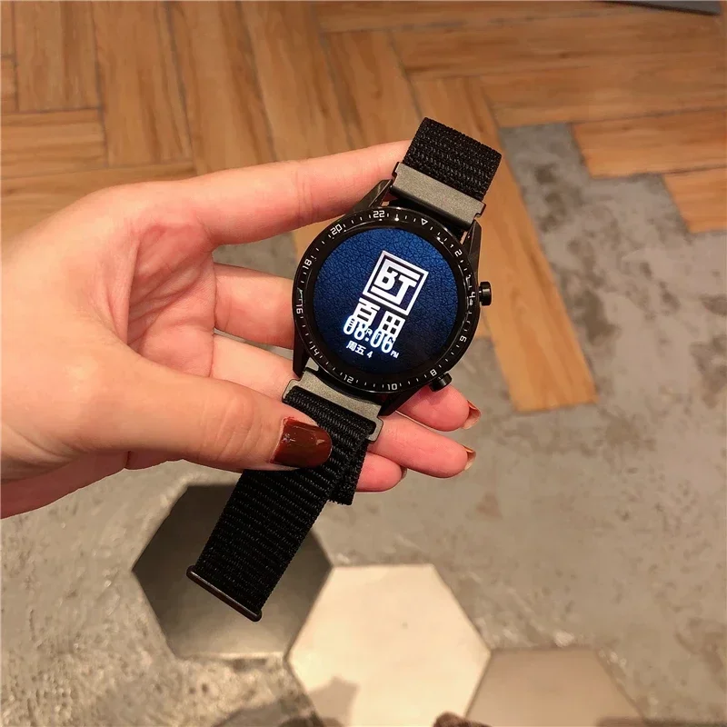 Nylon Loop Band For Amazfit GTS 4/3/2/2e Mini/GTR 4/3/2e/Balance/stratos 20mm/22mm Watch Bracelet for bip 5-3 pro-U-S-lite strap