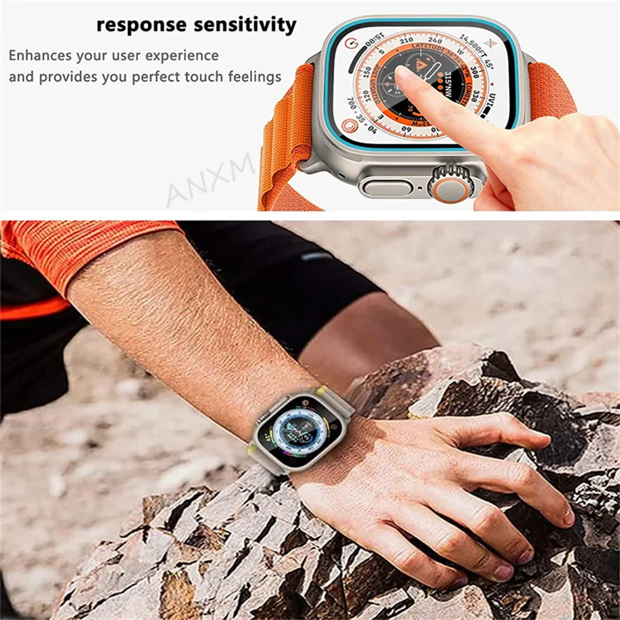 2Pcs Tempered Glass Film For Apple Watch Ultra 2 49mm With Alignment Tool Screen Protector for Watch Ultra 49mm Easy Install Kit